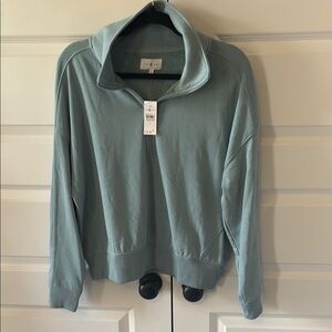 Lou & Grey Blue Quarter-Zip Pullover